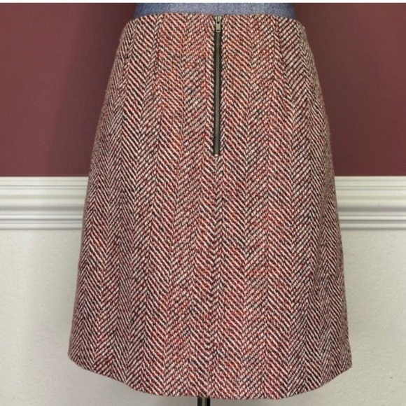 LOFT red and white a-line skirt size 4 women - Picture 2 of 4